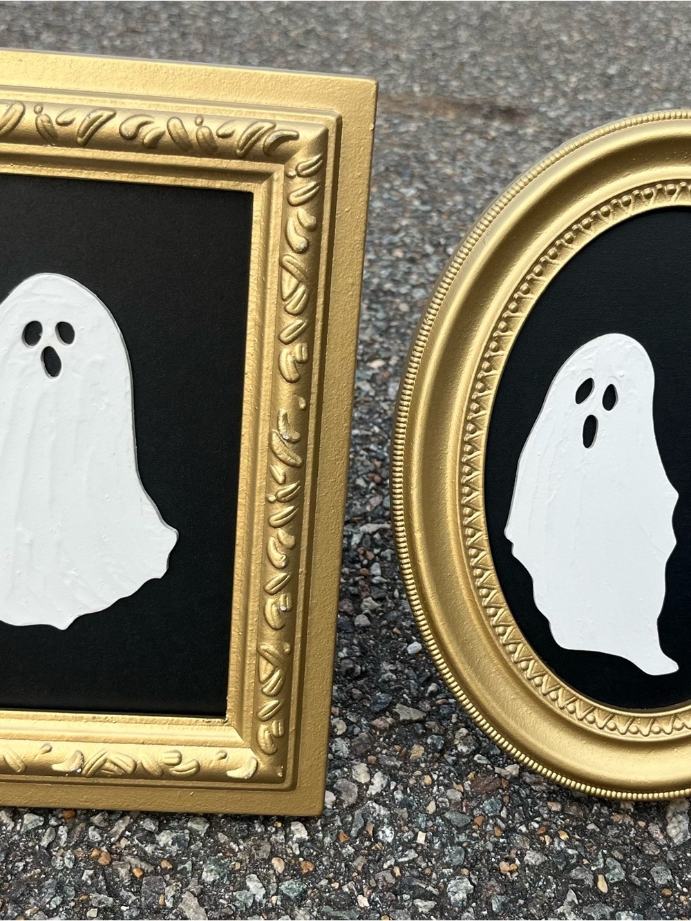 Gold Framed Ghost Wall Art - Home Art